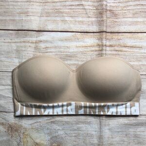 PINK Victoria's Secret Cool and Comfy Tan Bandeau with Seamless Support